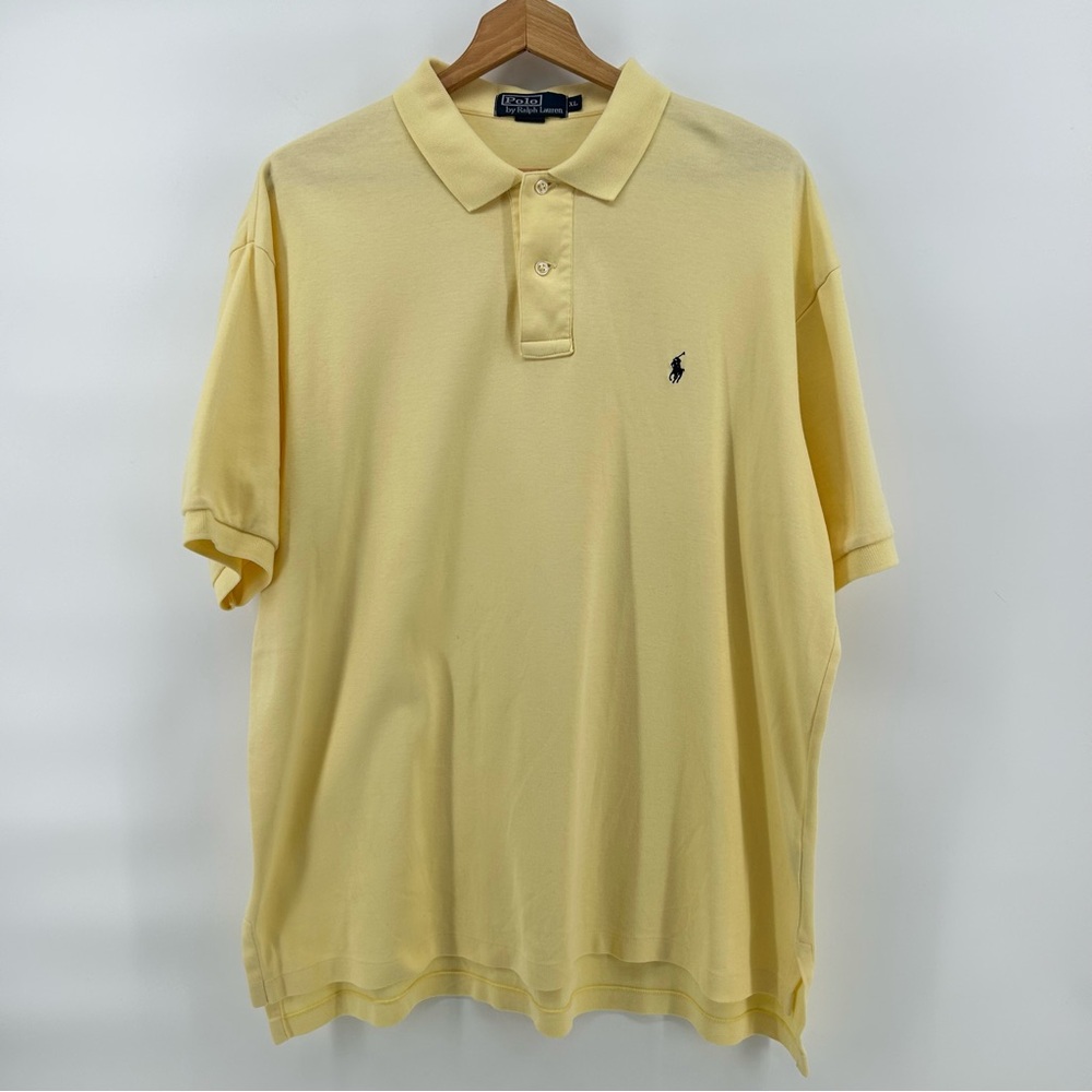 Polo Ralph Lauren Mens‎ Yellow Pony Logo Polo Short Sleeve Classic Fit Mens XL